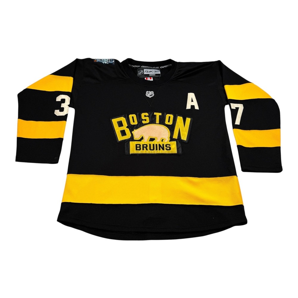 2016 Winter Classic Boston Bruins Jersey Mens 48 NHL Hockey Bergeron 37 Reebok